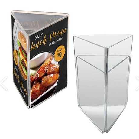 Triangle Menu Holder - Display Size: 3 x DL (1/3 A4)